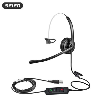 Headset USB Pusat Kontak Monaural